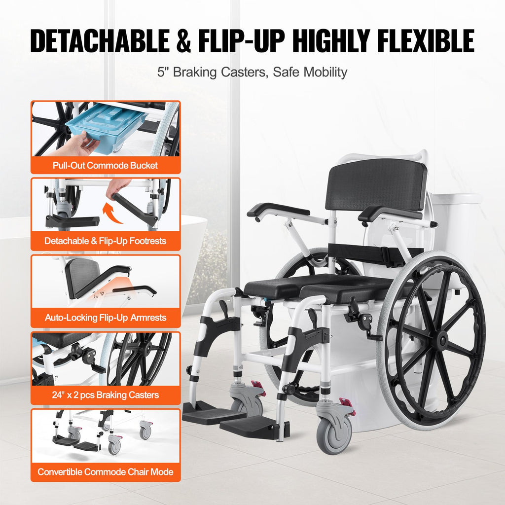 Shower Commode Wheelchair