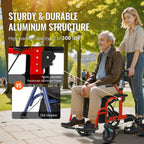 2-in-1 Rollator Walker & Transport Chair