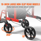 2-in-1 Rollator Walker & Transport Chair
